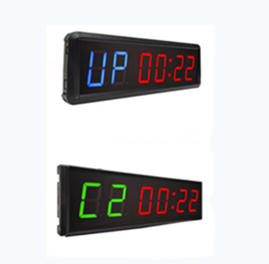 ワークアウトタイマーLEDデジタルリモートウォールクロックストップウォッチインターバルタイマージムフィットネス用リモート付きプレス電気時計