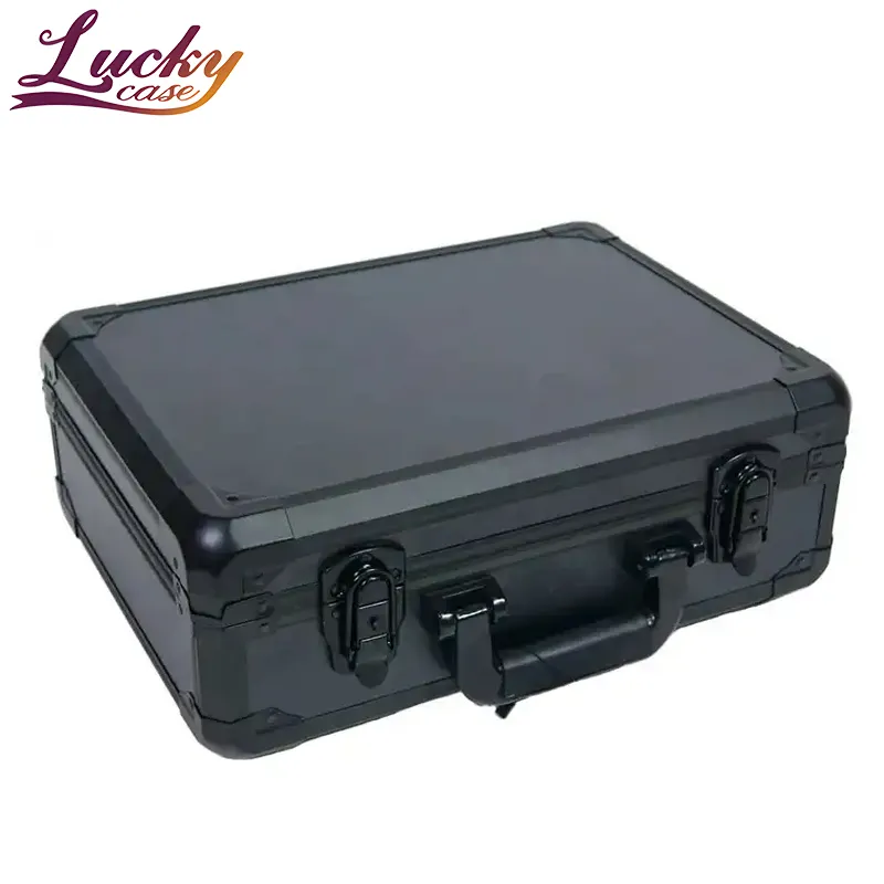 럭키 케이스 맞춤형 휴대용 운반 하드 케이스 맞춤형 폼 삽입 장비 블랙