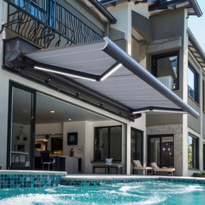 Toldos retráctiles, tela acrílica impermeable, sombreado para exteriores, brazo plegable, toldo de casete completo, toldo de brazo plegable - Product Image 2