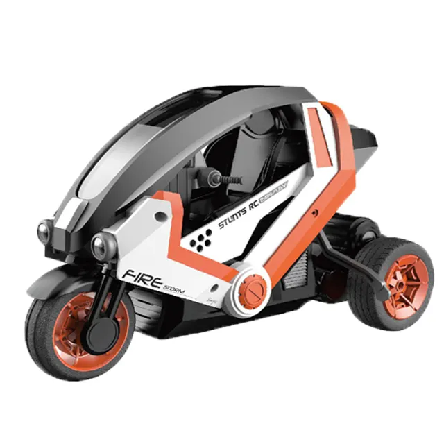 Крутой Радиоуправляемый трехколесный трюковый мотоцикл с дистанционным управлением 2021 высокоскоростные игрушки для детей со светодиодной подсветкой