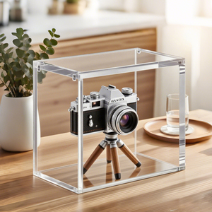 Nhà Máy Trực Tiếp <span class=keywords><strong>Acrylic</strong></span> Tăng Cường Hộp Trường Hợp Hộp Hiển Thị Trường Hợp Với Nắp Trượt Nam Châm Tùy Chỉnh Rõ Ràng Hộp Bảo Vệ Cho Thẻ Phân Loại - Product Image 5