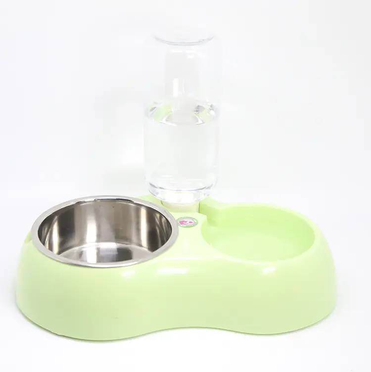 Bijgewerkte Versie Van Cirkelvormige Plastic Dual Water Pet Feeder Fabriek Groothandelsprijs Kom Kat En Hond Huisdier Kom