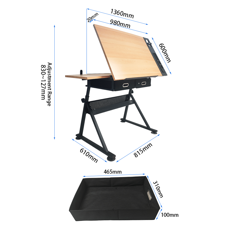 Table de peinture imitation bois