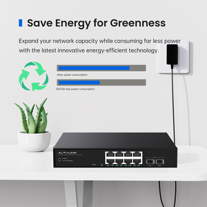 Hochleistungs-8-Port-Heimnetzwerk-Switch 2.5G Base-T 10G SFP-Hochgeschwindigkeits-Konnektivität VLAN-Funktion Web-Smart-Switches - Product Image 3