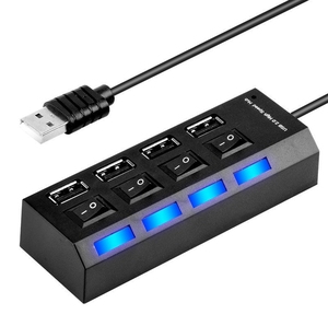 4-port usb2.0 hub ile bireysel led çok port usb hub2.0 adaptörü 4 poorten usb hub 2.0 adaptörü usb2 voor 4 port usb 2.0 hub - Product Image 1