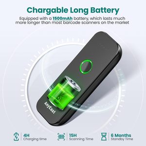 Anyeast Portable Mini USB Wired BT 2.4G Wireless Bluetooth 2D 1D <strong>QR</strong> Bar <strong>Code</strong> Scanner Barcode Reader for Warehouse Inventory - Product Image 5