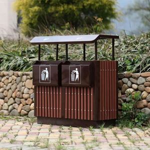 Factory <strong>Custom</strong> Compartment Trash Bin Galvanized Steel <strong>Garbage</strong> Can Sanitation <strong>Containers</strong> Recycling Bin - Product Image 5