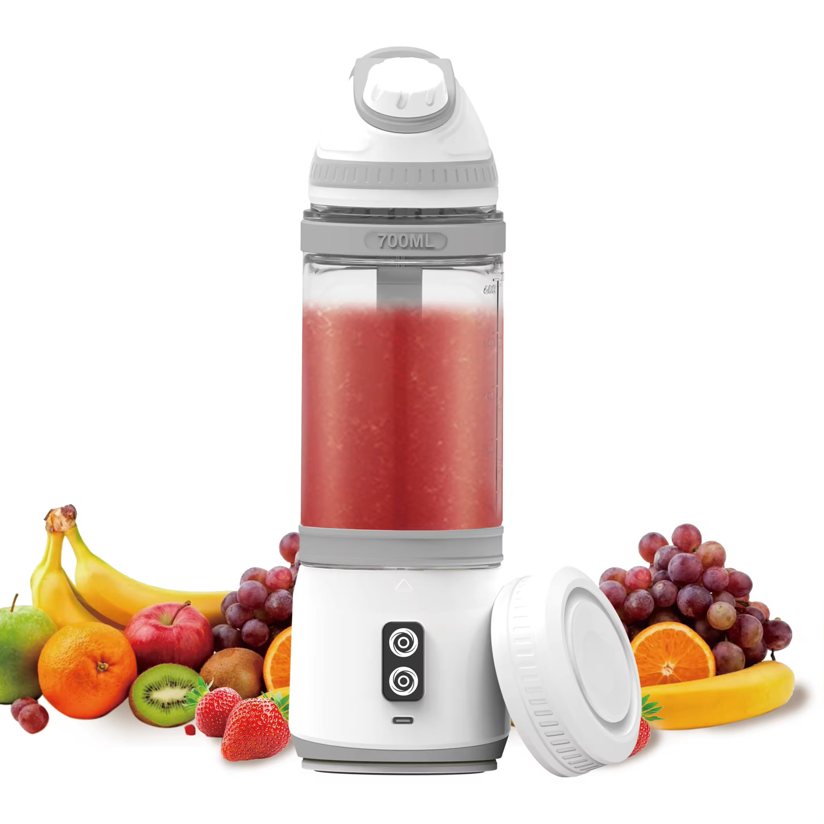 White Grey portable blender