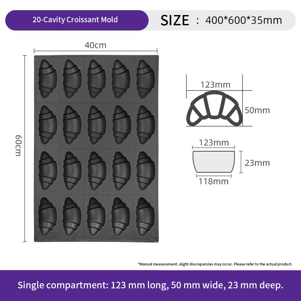 Molde para croissants de 20 piezas