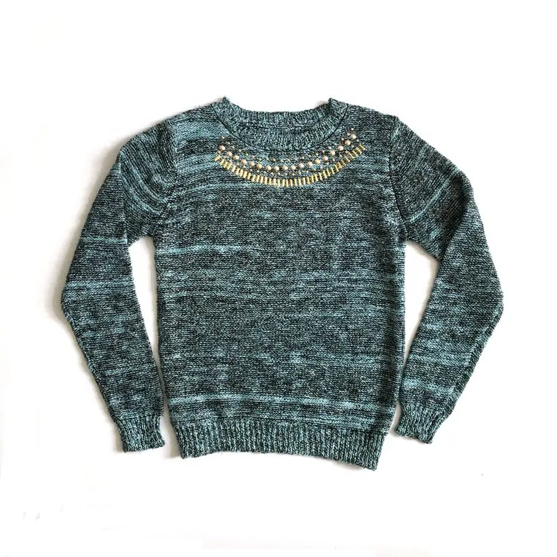 हस्तनिर्मित बच्चों स्वेटर डिजाइन प्यारा धनुष बड़े बच्चे लड़की सेनील स्वेटर