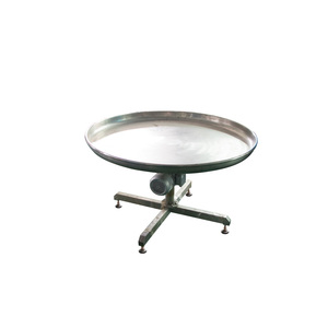 1.2m 1.5m可调电动工作台不锈钢收集台旋转圆形分拣工业旋转台 - Product Image 1