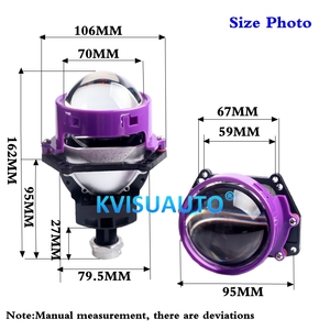 Cql kvisuauto R14สะท้อนแสงแบบคู่51W 59W 1.8นิ้ว2.0นิ้ว2.5นิ้ว3นิ้ว Bi โปรเจคเตอร์ LED สีฟ้าใสสูง - Product Image 5