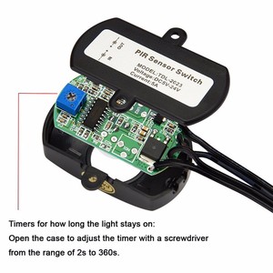 Conector de CC 5A, función de temporizador ajustable, interruptor de luz LED, Control PIR para detección de sonda de Sensor infrarrojo humano - Product Image 5