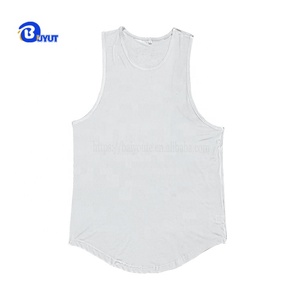 Custom Blank Curved Hem Vest Men's <strong>tank</strong> Top Muscle Singlet Sublimation DTF Screen Printing Sports Color logo <strong>Pattern</strong> <strong>Tanks</strong> - Product Image 4