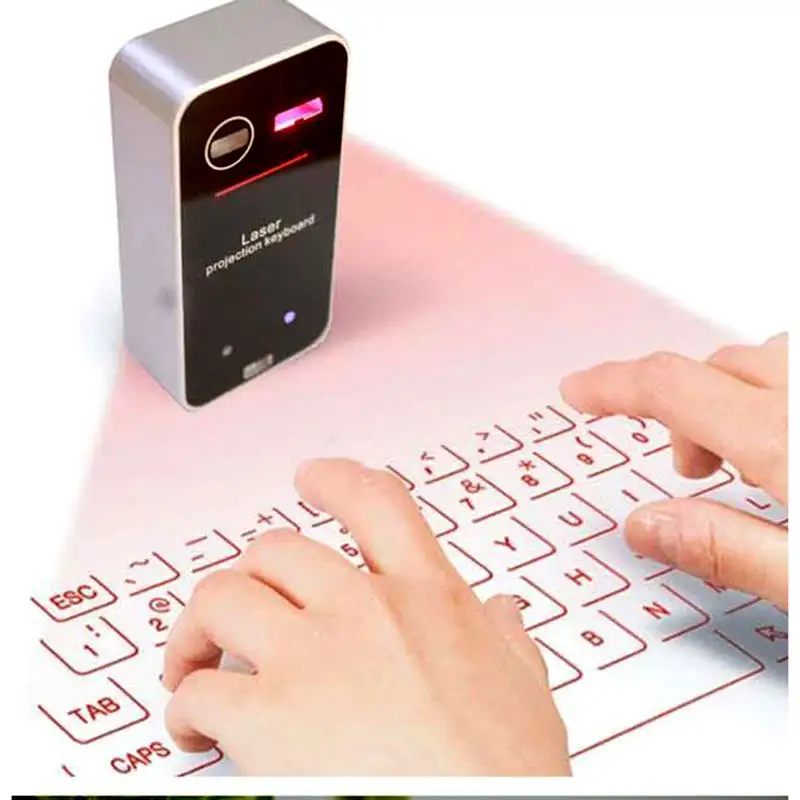 BT tastiera Laser virtuale proiettore portatile senza fili di proiezione Mini tastiera per Computer Mobile Smart Phone