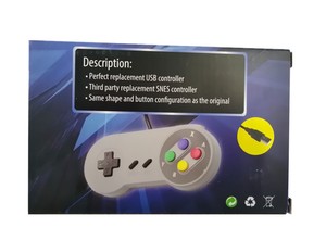 Mando USB SNES para Nintendo Super, mando con cable para ordenador, consola Retro
