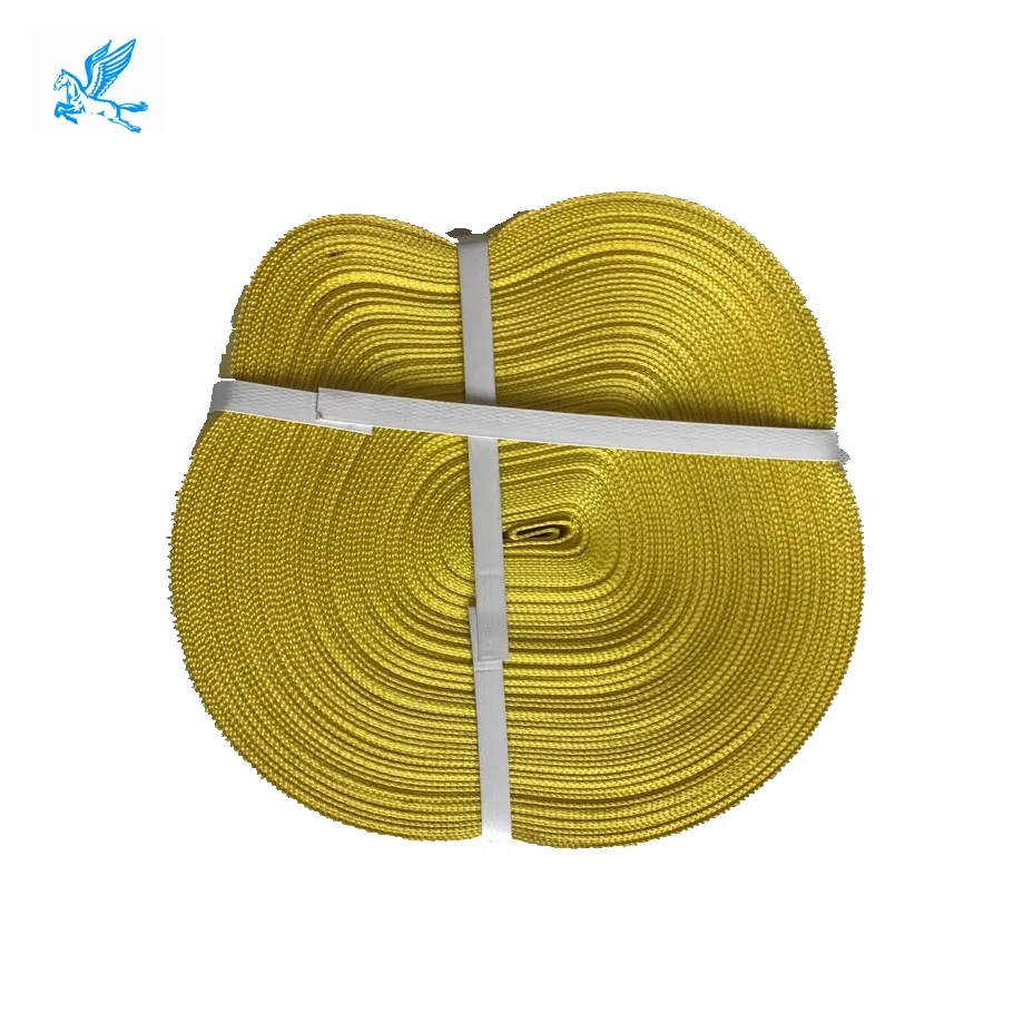 soft flat round webbing belt sling for lifting and rigging sling webbing tape, polyester webbing 75mm