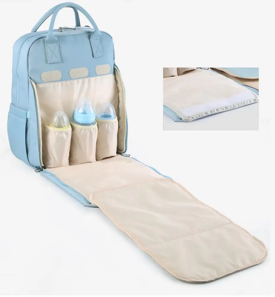 OEM/ODM bezi çanta sırt çantası büyük kapasiteli bebek çantaları anne için anne annelik nappy değişen bebek bakımı mumya çantası
