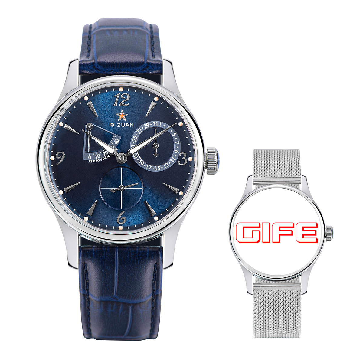 navyblue Leather strap