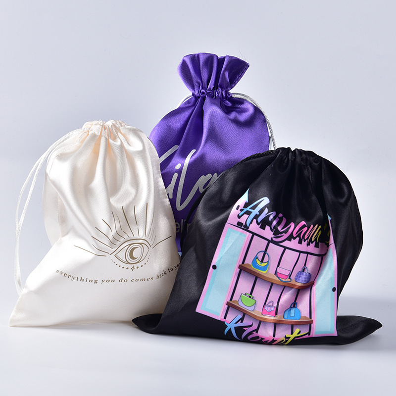 Satin drawstring bag-polyester