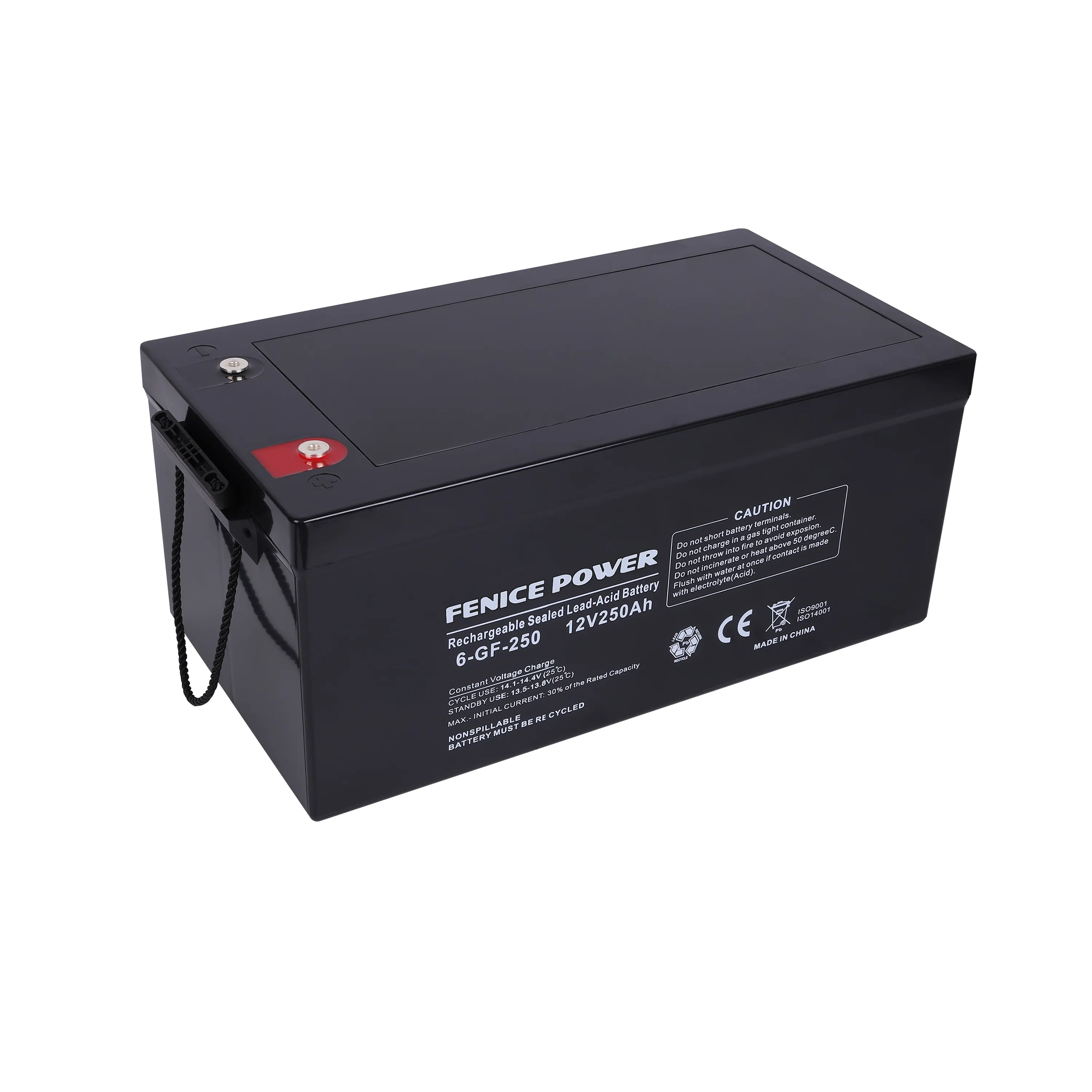 Batterie rechargeable acide-plomb, 12v, 250ah, couleur noire, pour onduleur, produit d'occasion, vente en gros