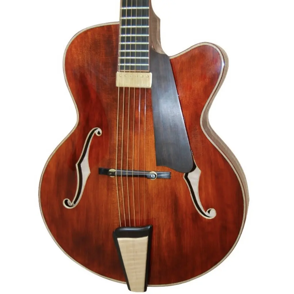 Yunzhi Electric archtop guitarra de Jazz de cuerpo hueco Arce flameado solidwood personalizable guitarra acústica eléctrica de jazz