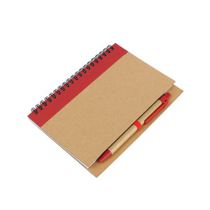 Papel de impresión personalizado diario planificador libro Kraft cubierta espiral cuaderno con bolígrafo - Product Image 2