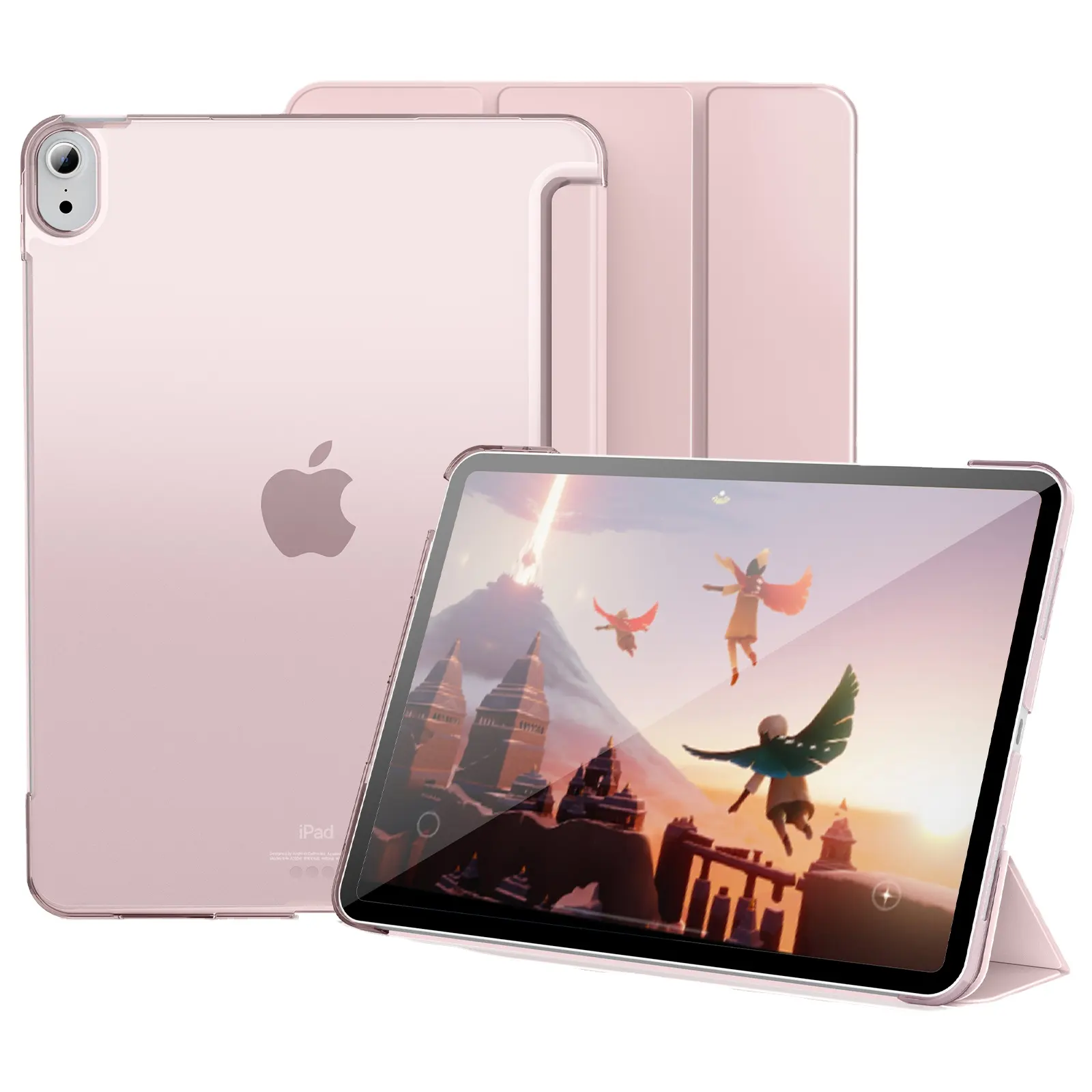 Tri-fold Tablet Case with Hard PC with Soft Edge For iPad mini 45