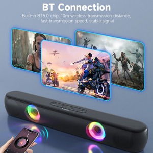 Top Seller BT320 Colorful Rgb Lights <strong>True</strong> Wireless Stereo Sound Speaker Bt5.0 Waterproof Portable Hi-fi Speaker