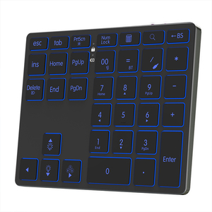 Backlight Wireless <strong>Numeric</strong> <strong>Keypad</strong> BT Numpad RGB Rechargeable 35-Key <strong>Numeric</strong> <strong>Keyboard</strong> External Numpad <strong>Keyboard</strong> Data Entry - Product Image 1