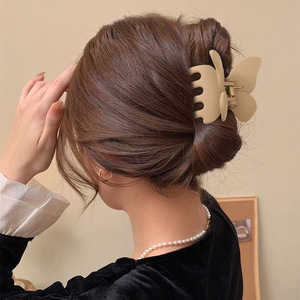 Thanh Lịch Matte Bướm Tóc Claw <span class=keywords><strong>Clip</strong></span> Cho Cô Gái Rắn Màu Nhựa Hawaii Mũ Nón Cho Phụ Nữ Của Mùa Hè Ngày Lễ Carton - Product Image 4