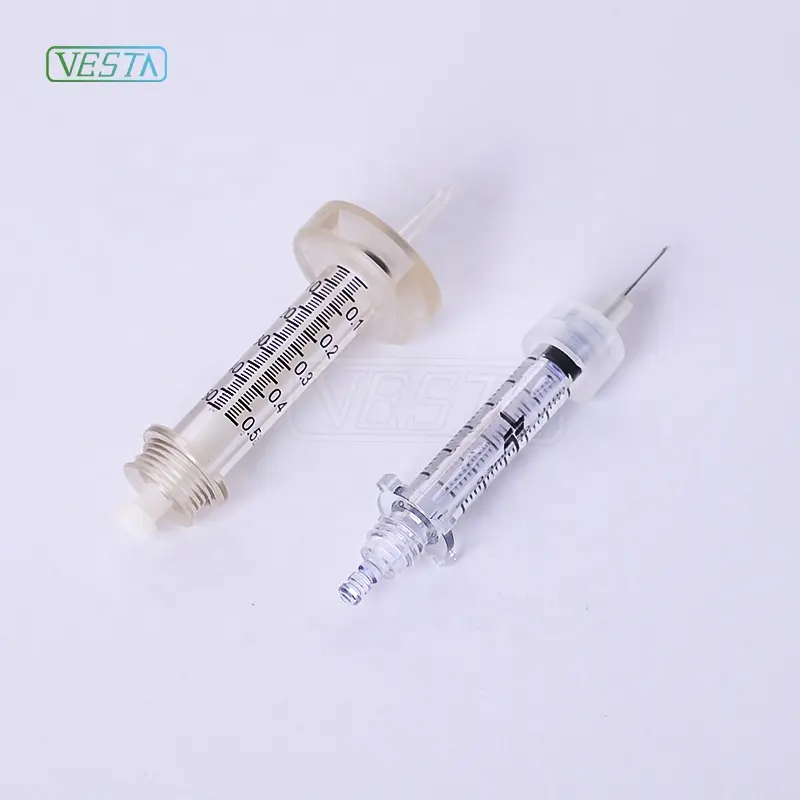 AMP #3 USA visibile Vesta 0.5ml e 0.3ml adattatori per aghi in plastica USA e getta ampolla senza aghi