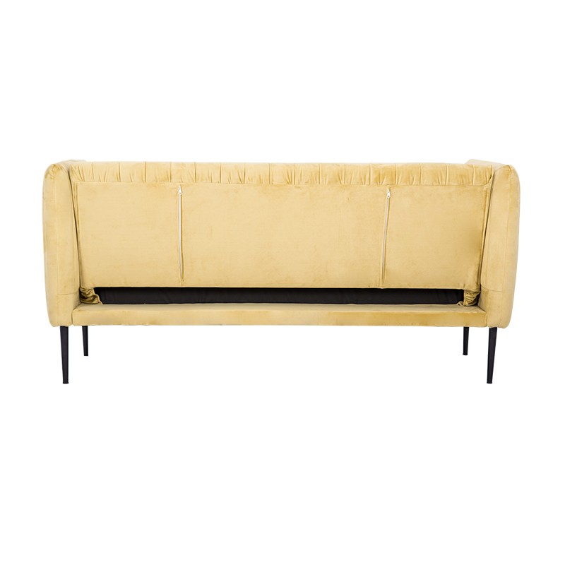 European Style Yellow Velvet Sofa Cama High Arm Fashion Design Live Room Sofa Bed with Pillows Foldable Furniture Modern