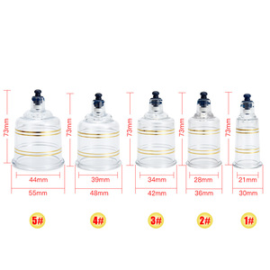 Set cangkir penghisap udara, Set cangkir bekam tebal, bekam vakum - Product Image 4