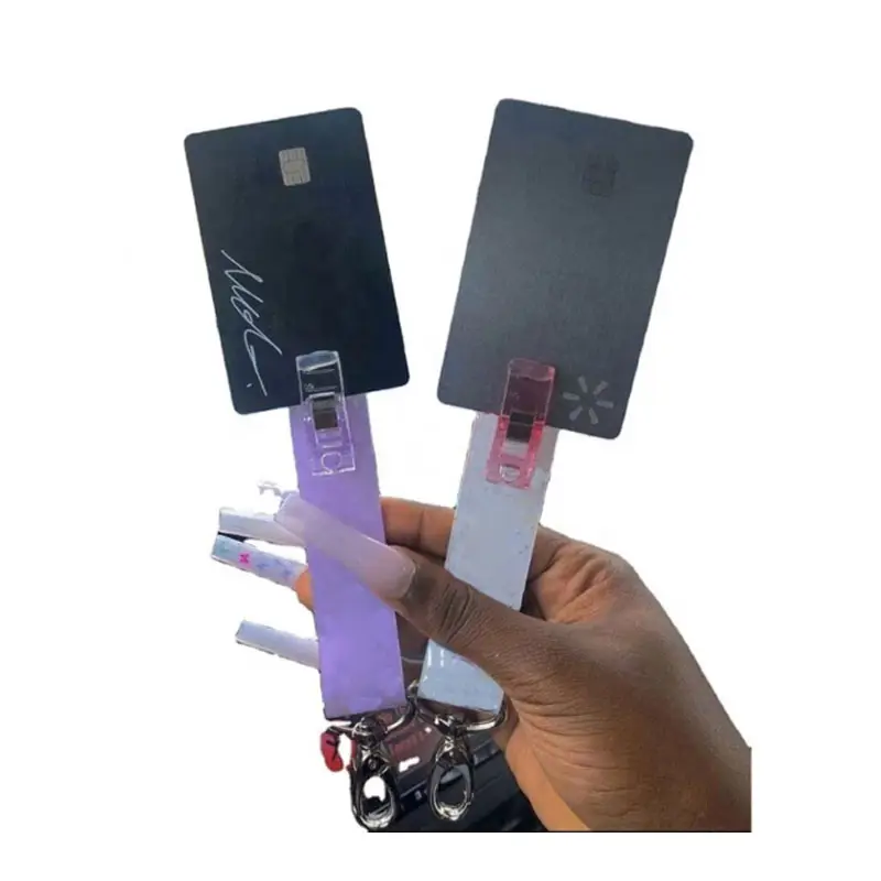 Extractor Long Nails Schlüssel bund Zubehör, Kreditkarte Grabber Atm Card Grabber Schlüssel bund Zubehör Karten clip für lange Nägel