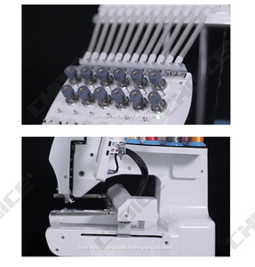 GC-MINI-A1201 350*200mm <strong>Programmable</strong> Pattern Computerized Flat Embroidery Machine for T-Shirt Cap