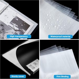 แฟ้มใส่เอกสารสำนักงาน/ธุรกิจ/โรงเรียน แบบกันน้ำ ทนทาน ขนาด A4 30 ช่องใส สำหรับเก็บเอกสาร/งานนำเสนอ/แฟ้มโชว์ผลงาน - Product Image 3