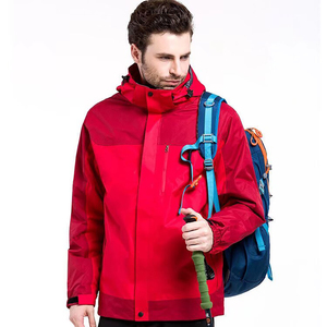 AI-MICH Promotion Custom Logo Outdoor Jacket Winter Autumn <strong>Double</strong> <strong>Layer</strong> Waterproof Zip up Mens Jacket