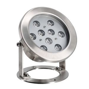 RGW RGBW 9W DMX สระว่ายน้ำไฟ Led ใต้น้ำสแตนเลส304 IP68ปรับได้24โวลต์สีเดียว RGB-DMX 145*155มม - Product Image 1