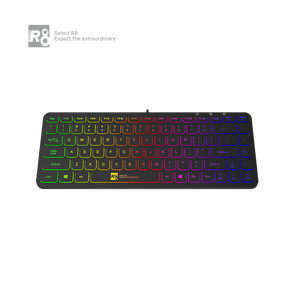 OEM personalizado al por mayor PC con cable Mini Gaming Multi Color LED Membrana Teclado con modo de encendido y apagado