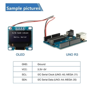 0.96 originale "OLED SPI/IIC I2C bianco/blu/giallo blu 0.96 pollici modulo OLED 128x64 OLED LCD Display a LED modulo per ARDUINO