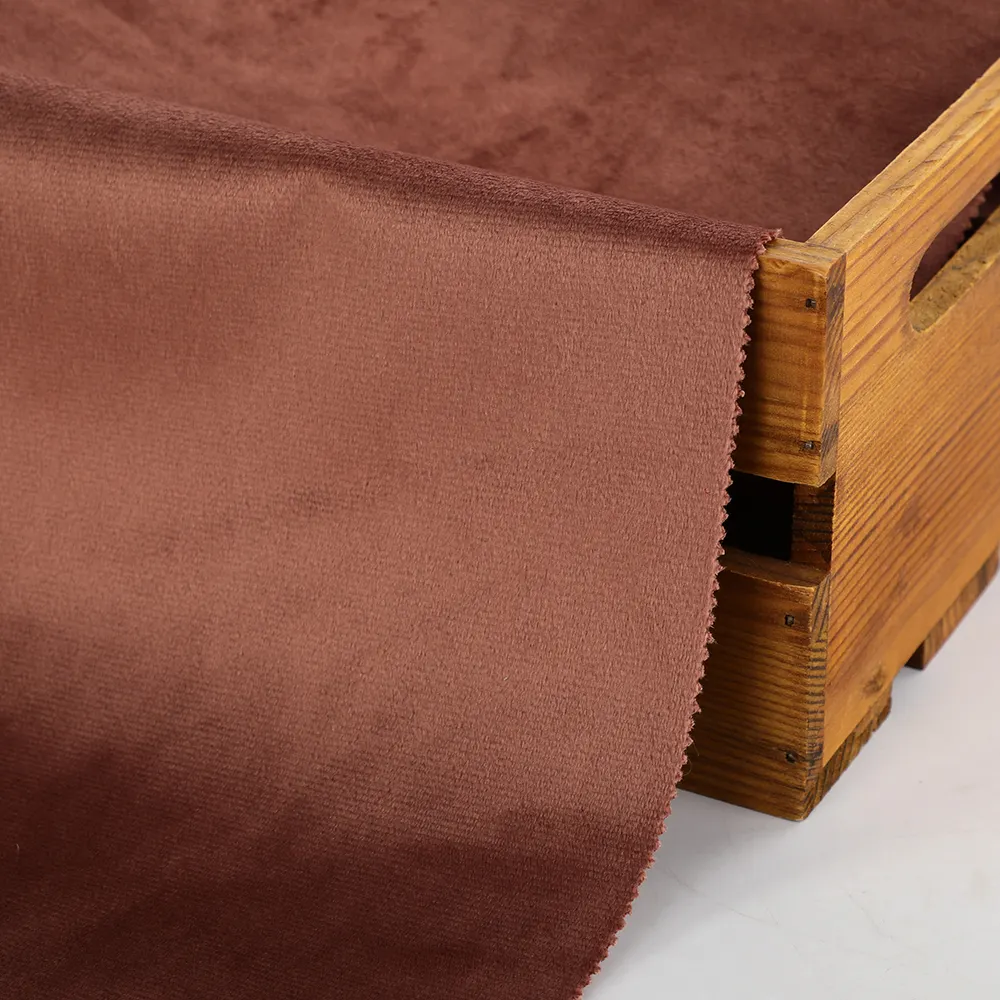 Estofamento de malha para sofás em tecido de veludo 100% poliéster decorativo de camurça falsa em relevo estilo liso