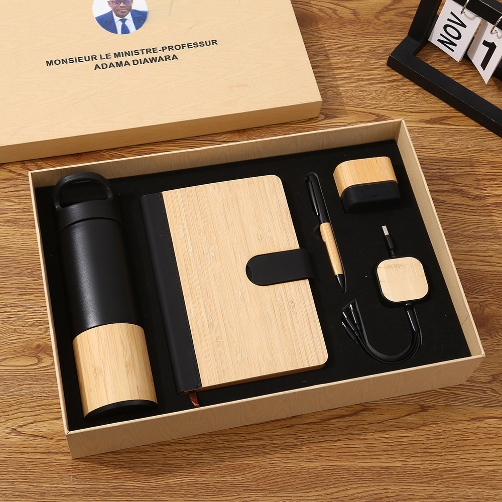 A5 Notebook+Thermos cup+Pen+speaker+data cable