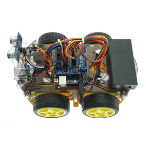 Okystar OEM/ODM 2020 Hindernis Vermeidung 4WD DIY RC Auto Kit STEM Spielzeug Smart Roboter Auto