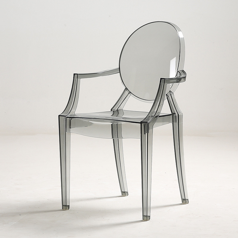 With armrests transparent gray