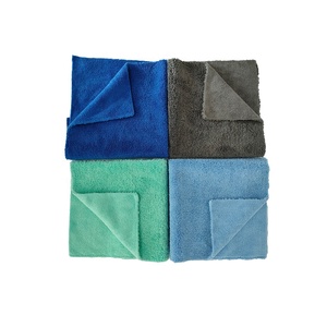 エッジレス両面オートディテールロングショートパイル350gsm40x40cmマイクロファイバークリーニングクロスマイクロファイバーカータオル