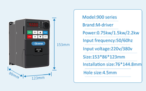 三相微型VFD 380v 0.75kw 1.5kw 2.2kw电机变速机构 - Product Image 6