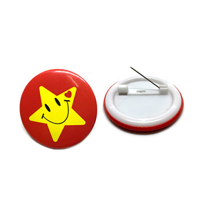 ボタンバッジピンカスタムロゴ丸型バッジボタンピンバッジ安全ピン付き - Product Image 4
