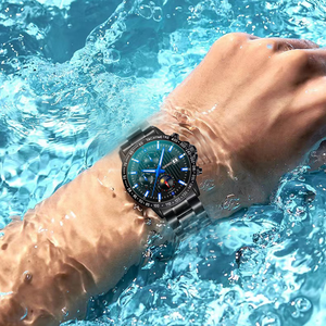 Nhà Máy Trực Tiếp Bán Hợp Kim Trường Hợp Kính 42Mm 20Mm Thép Không Gỉ Xem Chức Năng Đảo Ngược Ngược Chiều Kim Quay Nhật Bản Phong Trào - Product Image 5