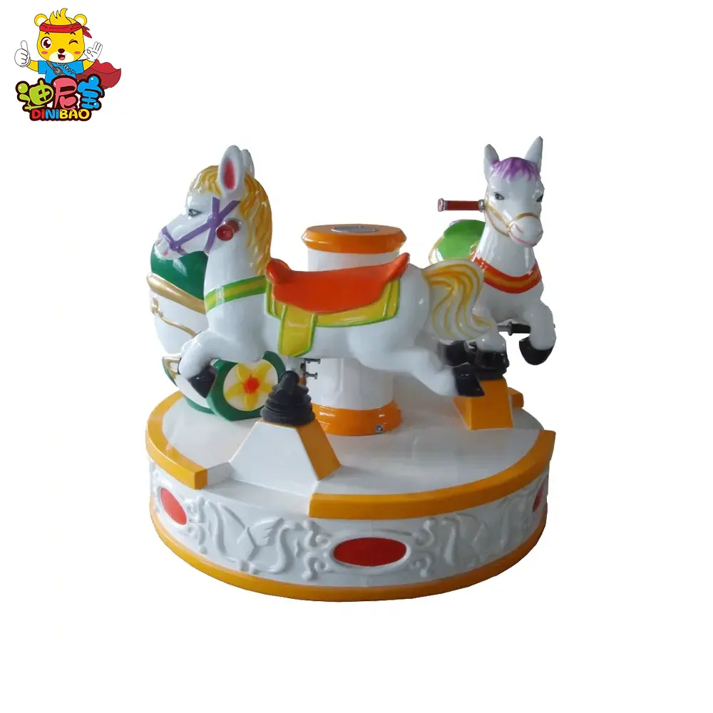 Dinibao Coperta gettoni 3 giocatori di bambini carosello cavalli macchina del gioco di bambini carosello giro per la vendita